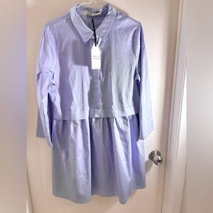 English Factory sky blue all cotton dress